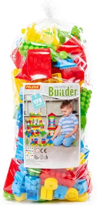 Produktbild von Polesie Bausteine Baumeister 175-tlg. mit Zubehör Kinder Steckbausteine