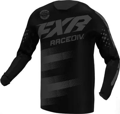 Image de Maillot de motocross FXR Clutch Stripes, noir/gris, L