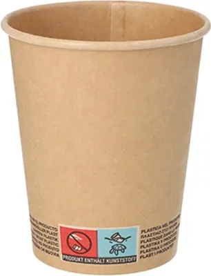 Image de PAPSTAR 88950 PAPSTAR Gobelet en carton "pur, 0,2 l, marron