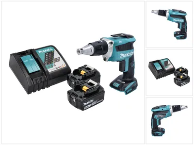 Obrázok produktu pre Makita DFS 452 RM akumulátorový skrutkovač na sadrokartón 18 V bez kefiek + 2x akumulátor 4,0 Ah + nabíjačka