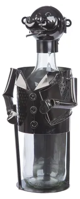 Produktbild von Gilde Flaschenhalter, "Opa", Metall, silberfarben, VE 2, L. 13 cm, B. 13 cm, H. 29 cm 65060 4063387650608