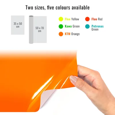 Productafbeelding van 4R Quattroerre.it 16371 Folio, folievinyl sticker, geschikt voor autobelettering, oranje, 50 x 70 cm