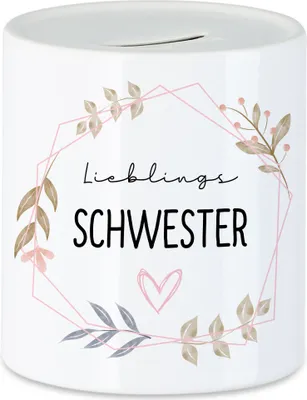 Produktbild von Lieblingsschwester Spardose Schwester Geschenkidee Geburtstag Bruder Geschwister Schwester