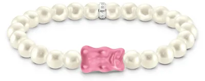 Produktbild von Thomas Sabo Armband Perlen Golbär Länge 17 Cm Perle Pink Silber A2154-082-9-L17