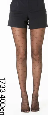 Produktbild von cofi1453® Damen Strumpfhose 40 Den durchsichtig Baumwollzwickel Schwarz S/M
