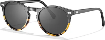 Produktbild von CARFIA Polarisierte Sonnenbrille Herren Runden Rahmen Acetat Lederetui