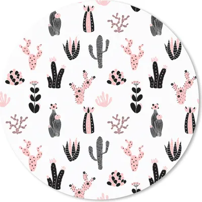Produktbild von MuchoWow® Mauspad Mousepad Mädchen - Kaktus - Rosa - Muster - Mädchen - Kinder - Kinder 40x40 cm - Mousepads - Maus Mat - Pad - Mausunterlage - Schreibtisch Accessoires