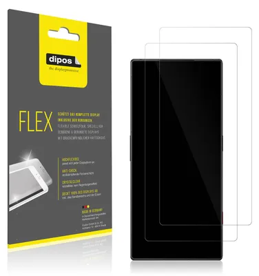 Obrázok produktu pre 2x ochranná fólia pre NUBIA Red Magic 8 Pro, 100% pokrytie obrazovky, dipos Flex