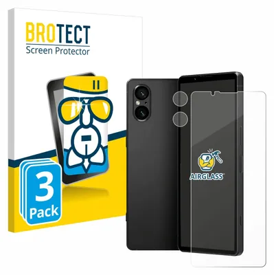 Produktbild von 3x BROTECT Schutzglas für Sony Xperia 5 V (Display+Kamera) Schutzfolie Panzer Folie Glas Display Schutz klar