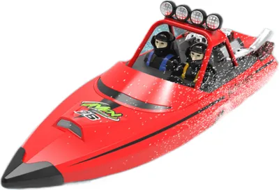 Produktbild von TY XIN 725 2,4 G 30 km/h RC Boot Jet Schnellboot Gekentert Zurücksetzen LED-Licht Fernbedienung Schiff, Rot