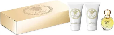 Produktbild von Versace Eros Pour Femme Set Eau de Parfum, 5 ml + Körperlotion, 25 ml + Duschgel, 25 ml
