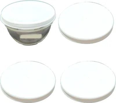 Immagine prodotto di 4 coperchi Ø 23,5 cm in bianco per insalatiere e bicchieri in melamina Ø 23 cm