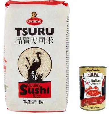 Produktbild von Curtiriso Italian Gourmet Tsuru Riso per Sushi 3 x 1kg, italienischer Sushireis fein