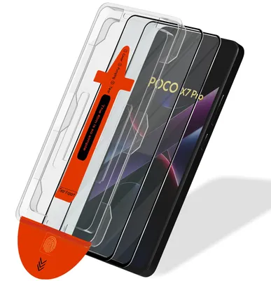 Produktbild von 2-Pack ‏‏Xiaomi Poco X7 Pro Displayschutzfolie - Gehärtetes Glas | [Automatische Installation] - Blasenfrei
