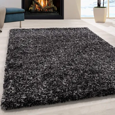 Produktbild von Flauschiger, hochfloriger Teppich in Anthrazit, 160 x 230 cm