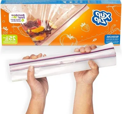 Immagine prodotto di Set di sacchetti con chiusura ermetica da 25 galloni, riutilizzabili, a tenuta d'aria, senza BPA
