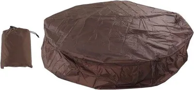 Produktbild von Wasserdichte runde Whirlpool Abdeckung 190x30cm Braun Polyester