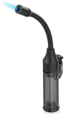 Productafbeelding van Aansteker met jetvlam, butaangas, navulbaar, lang, geschikt voor kaarsen, kachel, oven, keuken, camping, fornuis