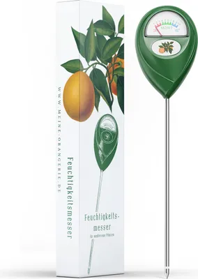 Produktbild von Meine Orangerie Feuchtigkeitsmesser für Pflanzen - Boden Feuchtigkeitsmessgerät für Topf- und Zimmerpflanzen - Einfach die Feuchte der Erde direkt an den Wurzeln ablesen - Premium Gießanzeiger