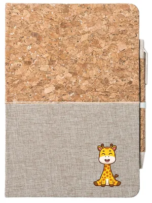 Produktbild von Huuraa Notizbuch A5 Giraffe Comic 80 Blatt inkl. Kugelschreiber Tagebuch Geschenkidee