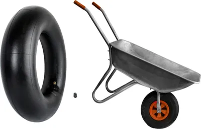 Produktbild von Schlauch für Schubkarre 400 x 100/4.00-8 Zoll Autoventil gerade Schlauch Räder Reifen & Lufträder Reifenschlauch Ersatzschlauch Schubkarrenschlauch