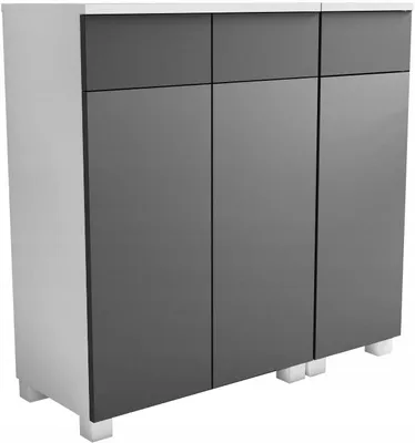 Produktbild von Badezimmerkommode grau matt 60 + 30 = 90 cm