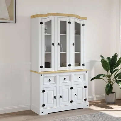 Produktbild von vidaXL Highboard Corona 112x43x191,5 cm Massivholz Mexikanische Kiefer