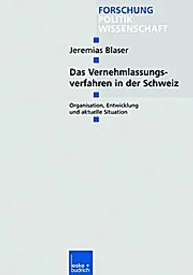 Produktbild von Das Vernehmlassungsverfahren in der Schweiz