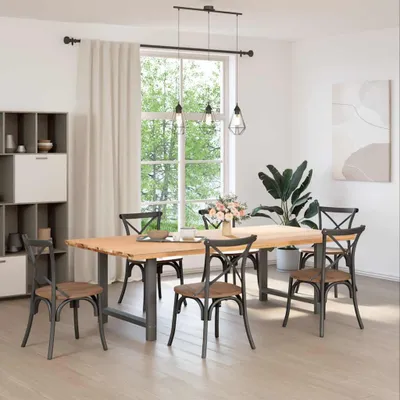 Immagine prodotto di vidaXL Gambe del tavolo da pranzo antracite 2 pezzi 100x(72-73) cm acciaio