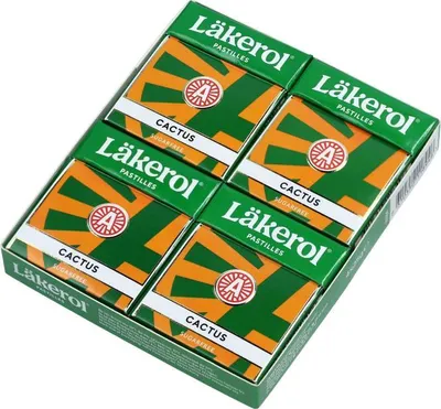 Image de Läkerol Cactus 100 g, lot de 4 x 25 g