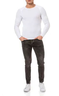Produktbild von Red Bridge Herren Strickpullover Pullover Slim-Fit Superhero