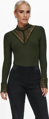 Immagine prodotto di Camicia da donna in pizzo a manica lunga ONLTILDE Top in pizzo Vintage a manica lunga | M