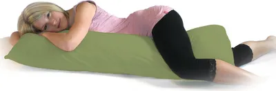 Produktbild von Bezug Seitenschläferkissen 40x120 | 40x140 | 40x160 | 40x200 : Farbe - Lindgrün, Größe - 40x120 cm