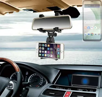 Produktbild von K-S-Trade Smartphone Halterung kompatibel mit BLU View 5 Rückspiegel Halterung schwarz Auto Halterung KFZ Halter