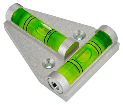 Produktbild von T-förmige Wasserwaage aus Aluminiumlegierung, 58 x 24,5 mm, mit Schraubenbohrungen und Magnetperlen, Präzisionsplattform (58)