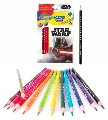 Immagine prodotto di Star Wars Colorino matite triangolari 13 colori temperino