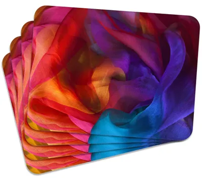 Produktbild von MG Design Set aus 4 Kork-Platzsets - Abstract Design 5 - 30 x 40 cm - hitzebeständig & abwischbar, mit Korkrückseite