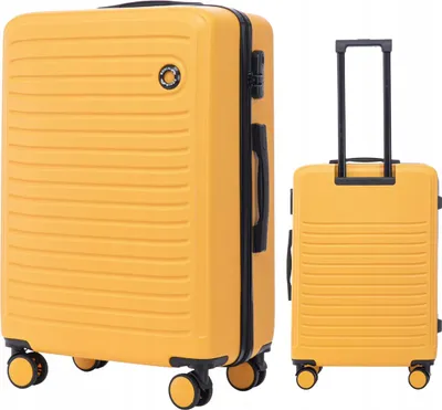 Produktbild von WINGS COOT 24" Gelber Hartschalenkoffer mit Zahlenschloss und 4 Rollen