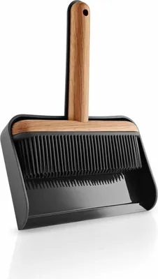 Produktbild von Eva Solo Handfeger und Kehrschaufel, Kehrblech-Set, Eichenholz, Kunststoff, Silikon, Black, 530671