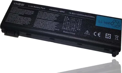 Produktbild von vhbw Akku kompatibel mit Toshiba Satellite Pro L20-103, L20-115, L20-126, L20-137, L20-148, L20-160, L20-174 Notebook (2200 mAh, 14,8 V, Li-Ion)