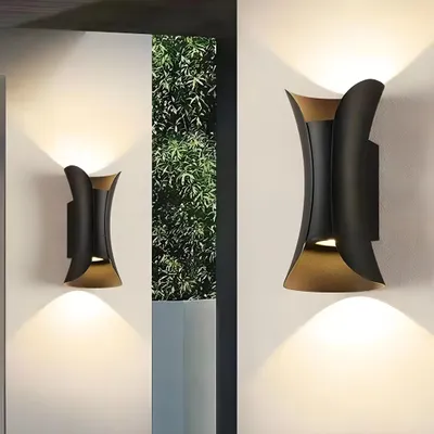 Produktbild von Wandleuchte Moderne LED Wandlampe 10W, Aluminium, Auf & ab Lichtstrahl, Warmweiß, Wandbeleuchtung, für Garten, Wohnzimmer, Badezimmer, Schlafzimmer