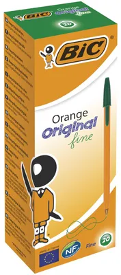 Produktbild von 20x BIC 1199110113 Kugelschreiber Orange Strichfarbe grün