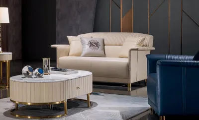 Produktbild von Couchtisch Tisch Oval Luxus Design Tische Kaffee Beistelltische Wohnzimmer Ovale