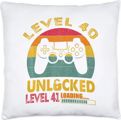 Produktbild von Level 40 Unlocked Level 41 Loading Kissen 40. Geburtstag Konsole Happy Birthday Controller Gamepad Spiel