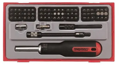 Image de Tengtools 144030103 Ttmd74 Jeu De Tournevis À Cliquet 74 Pcs
