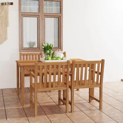 Produktbild von Möbel 5-tlg. Garten-Essgruppe Massivholz Teak - Balkonmöbel 3059935