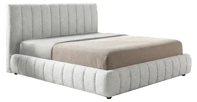 Produktbild von KAWOLA Bett ALIOTTA Polsterbett Stoff grau 180x200cm mit Lattenrost