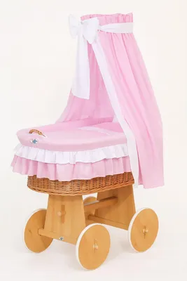 Immagine prodotto di Culla in vimini, lettino per bambini intrecciato a mano, naturale ed ecologico con materasso di