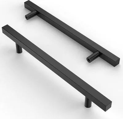 Produktbild von Famanu Möbelgriffe Edelstahl Schwarz - Küchen- und Schubladengriffe 160 mm - 10 Stück