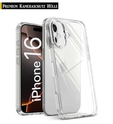 Produktbild von Für iPhone 16 (6.1") - Transparent Schutzhülle Silikon Handy Hülle TPU Case Cover